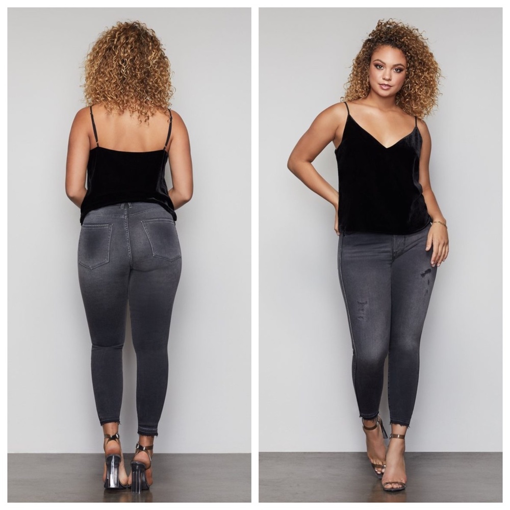 Good American Gray Skinny Jeans